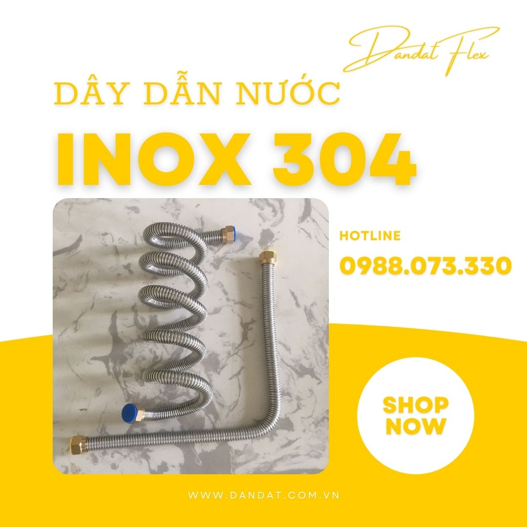 Dây Cấp Nước Inox 304, Dây Dẫn Nước Nóng Lạnh, Ống Dẫn Nước Mềm