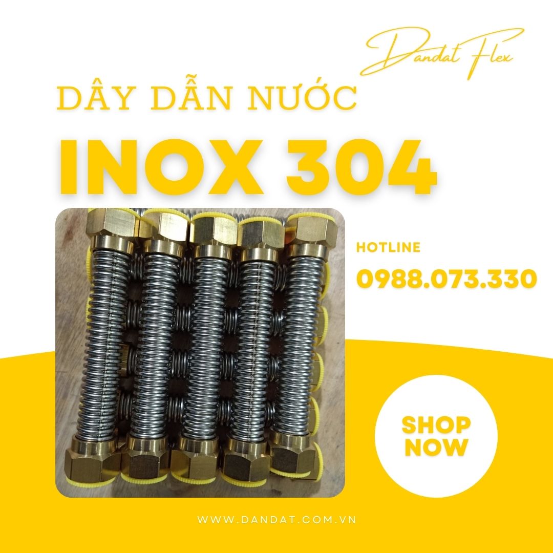 Dây Cấp Nước Inox 304, Dây Dẫn Nước Nóng Lạnh, Ống Dẫn Nước Mềm