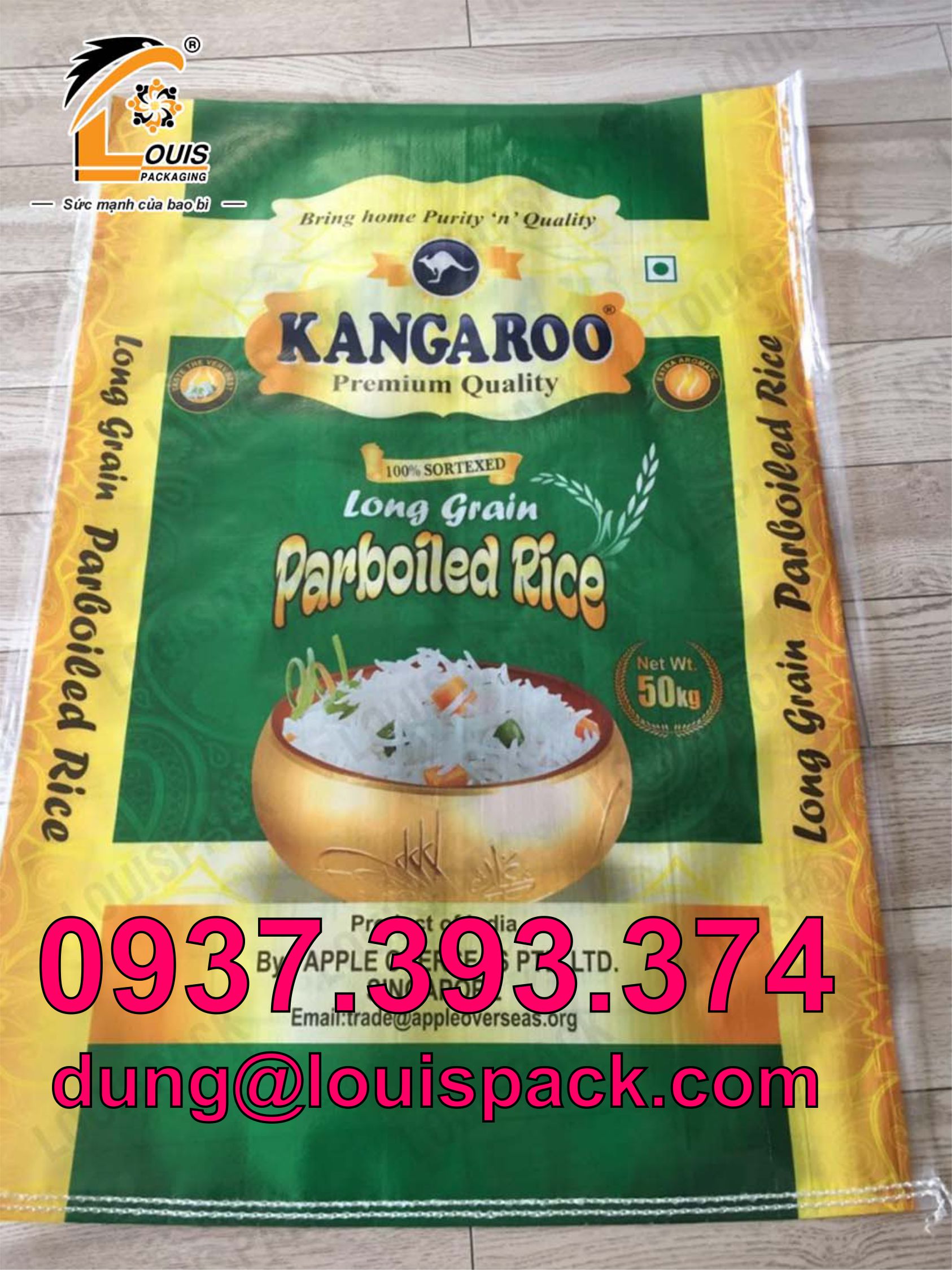 Bao PP đựng gạo 10kg, bao đựng gạo 50kg