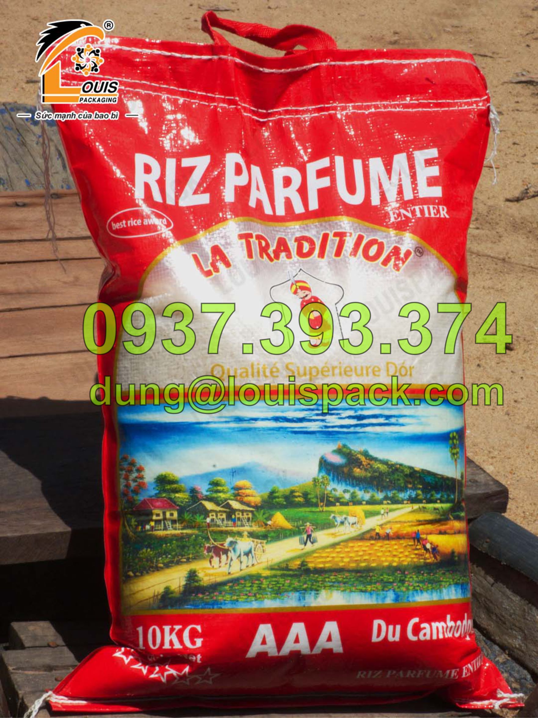 Bao PP đựng gạo 10kg, bao đựng gạo 50kg