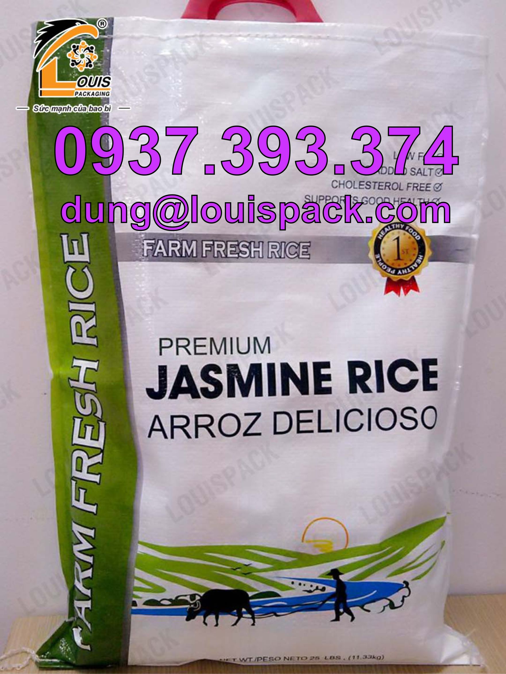 Bao PP đựng gạo 10kg, bao đựng gạo 50kg