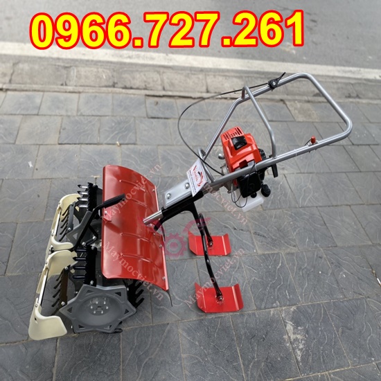Máy làm cỏ lúa, sục bùn 2 hàng