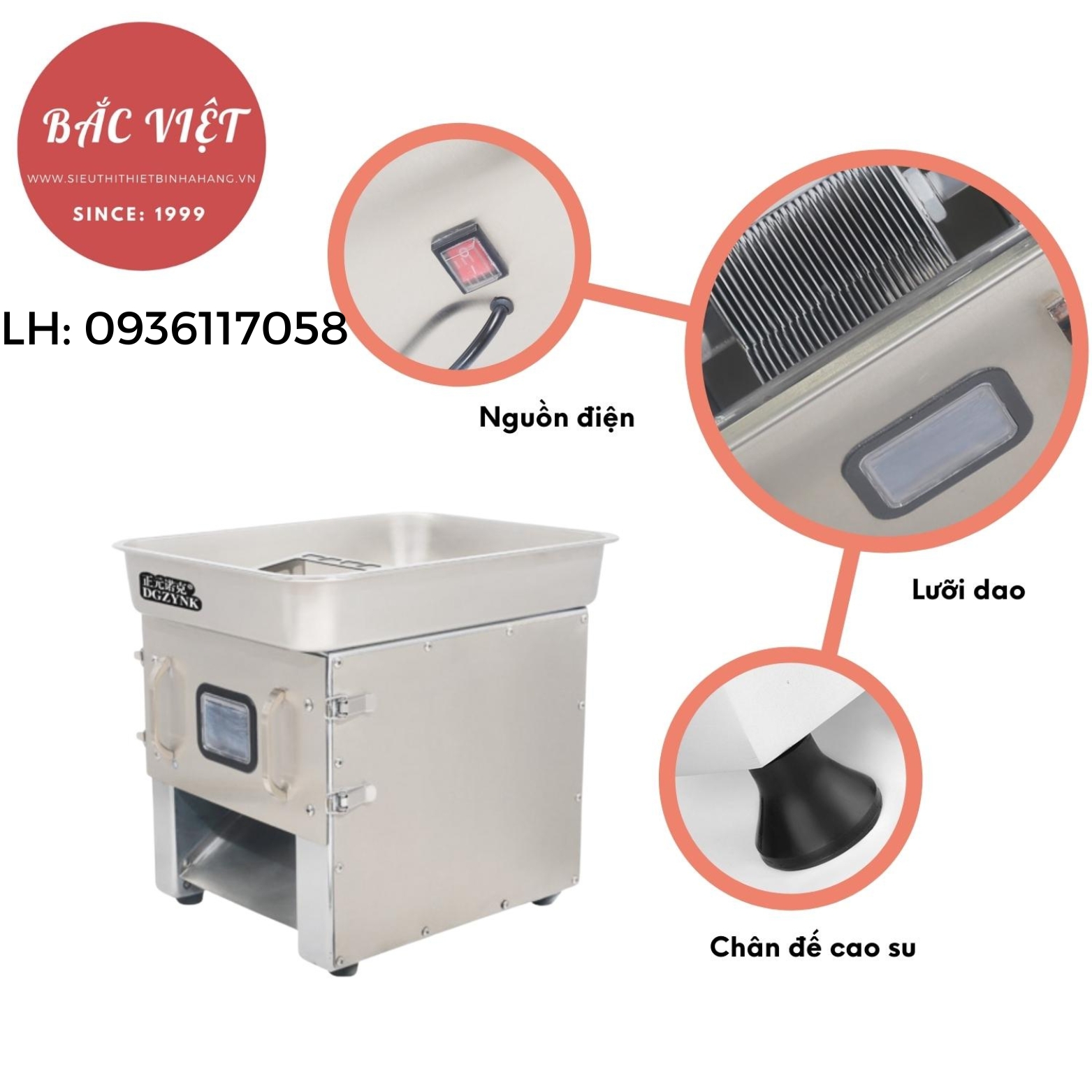 Máy thái thịt tươi sống mini nhanh chóng tiện lợi