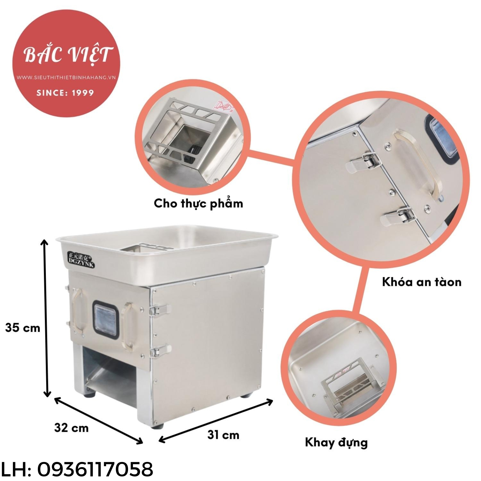 Máy thái thịt tươi sống mini nhanh chóng tiện lợi