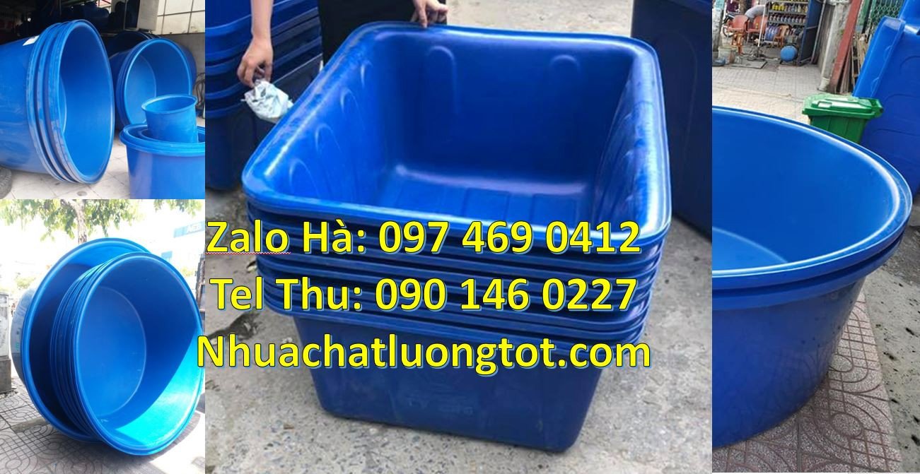 Bán sĩ lẻ thùng nhựa tròn 2000l,thùng nhựa hình chữ nhật 1200l màu xan