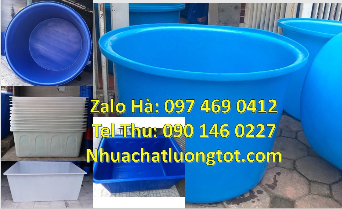 Bán sĩ lẻ thùng nhựa tròn 2000l,thùng nhựa hình chữ nhật 1200l màu xan