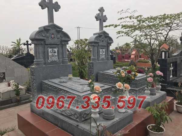 199+ Mẫu mộ đá xanh nguyên khối, mộ công giáo đẹp nhất