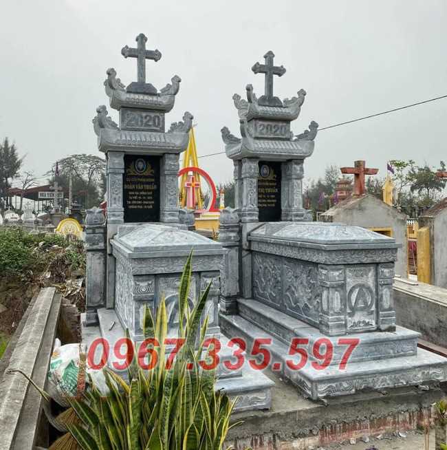 199+ Mẫu mộ đá xanh nguyên khối, mộ công giáo đẹp nhất