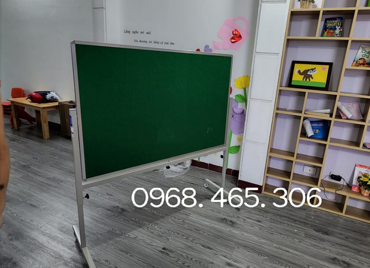 Bảng quay 2 mặt mầm non, bảng quay mặt từ mặt nỉ