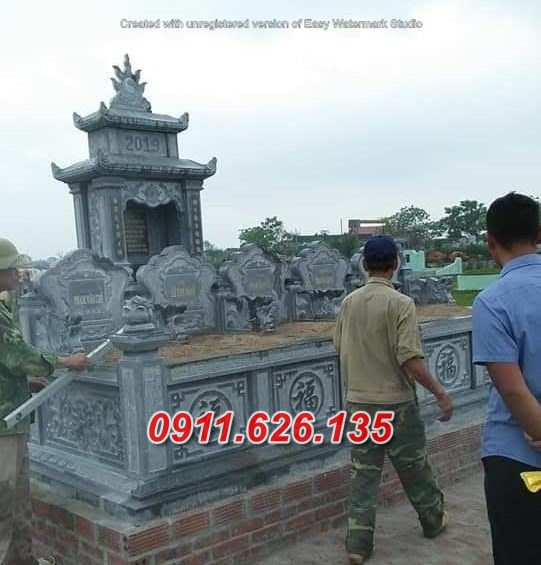 lắp đặt mẫu mộ đá đôi đẹp bán tại vinh long