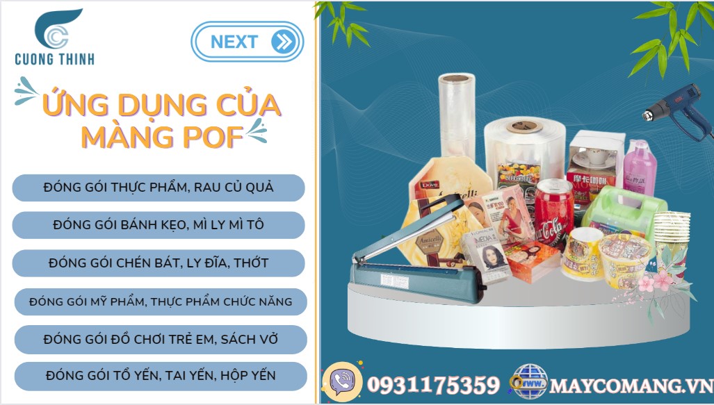 Màng co POF - sẵn kho nhiều kích thước thông dụng