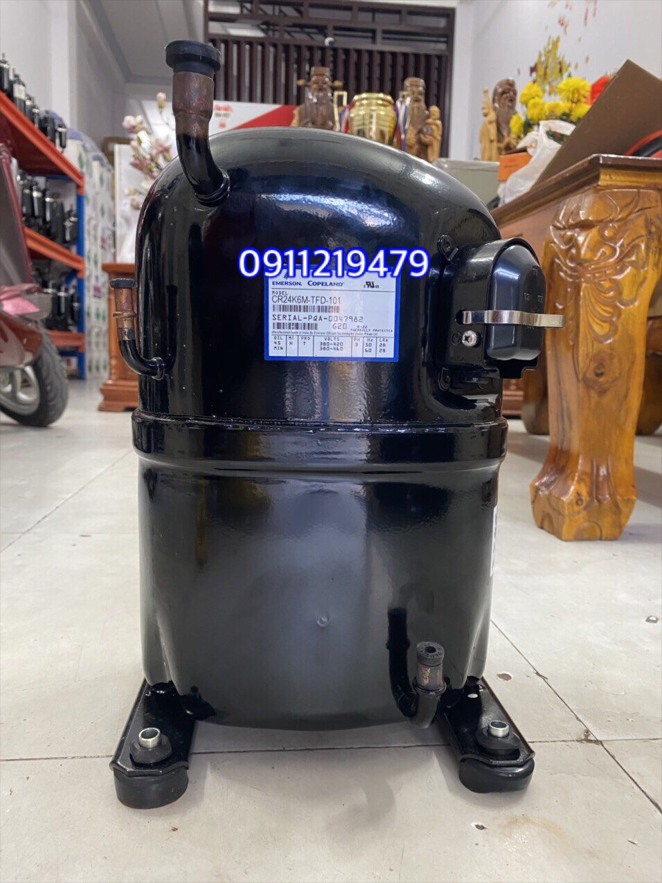 lắp đặt máy nén copeland 2hp CR24K6M-TFD-101