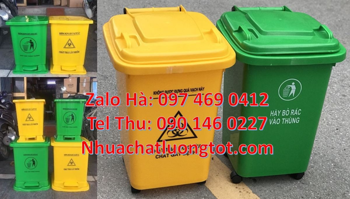 Bán thùng rác y tế 15l có đạp chân,thùng rác y tế 60l nắp đậy giá rẻ h