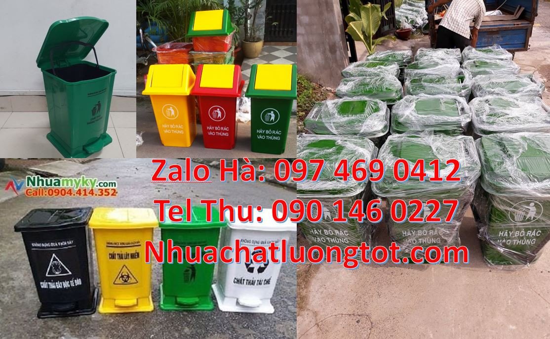 Bán thùng rác y tế 15l có đạp chân,thùng rác y tế 60l nắp đậy giá rẻ h