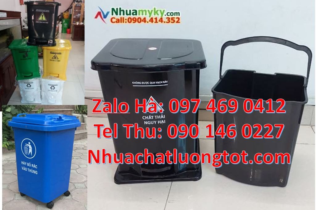 Bán thùng rác y tế 15l có đạp chân,thùng rác y tế 60l nắp đậy giá rẻ h