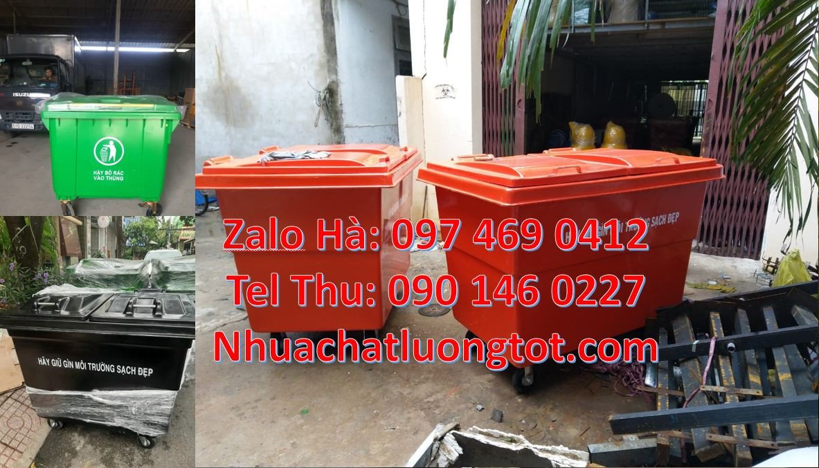 Bán xe thu gom rác cỡ  lớn 1000l có 3 bánh hơi,xe thu gom rác 660l 4 b