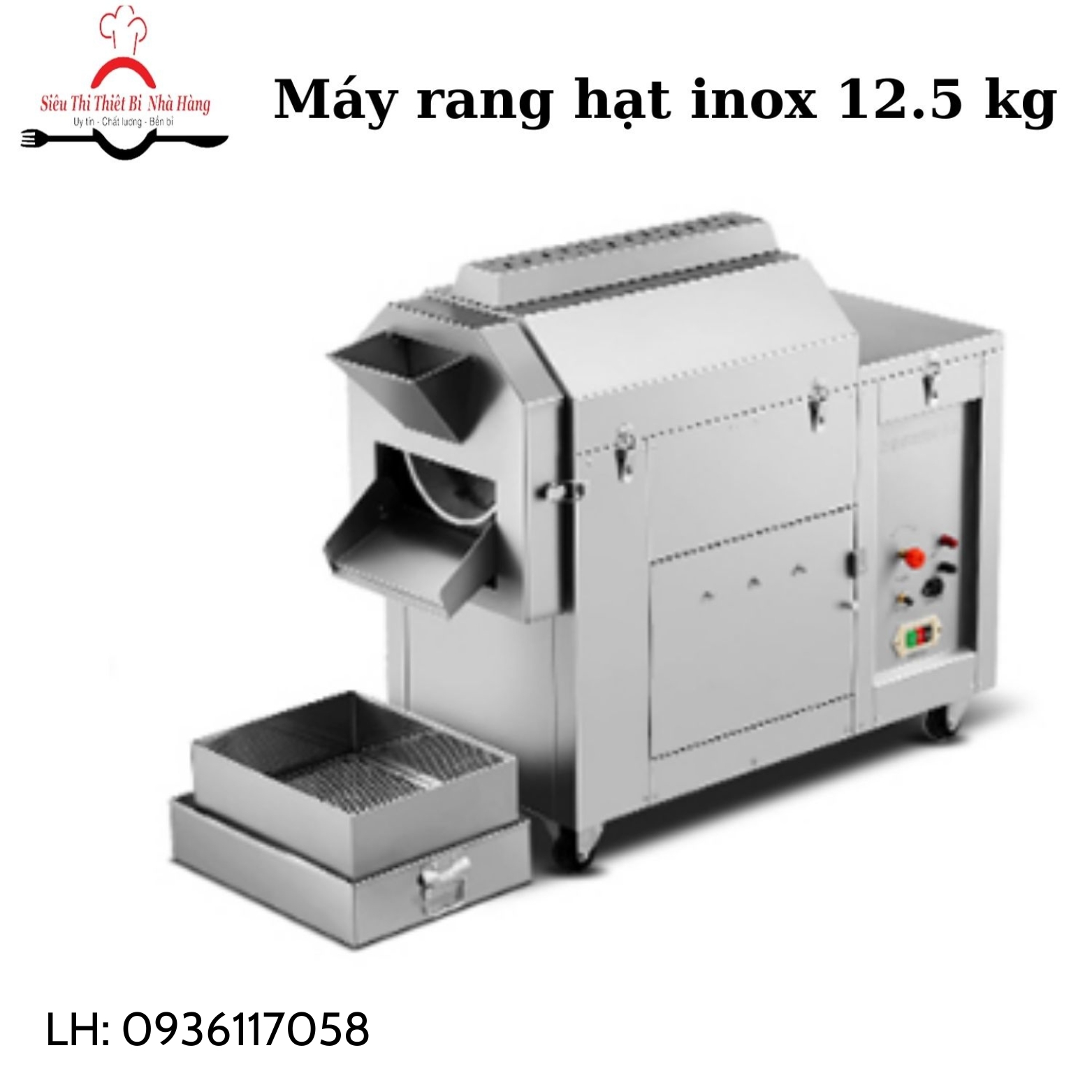 Máy rang hạt nông sản inox cao cấp, chính hãng BẮC VIỆT