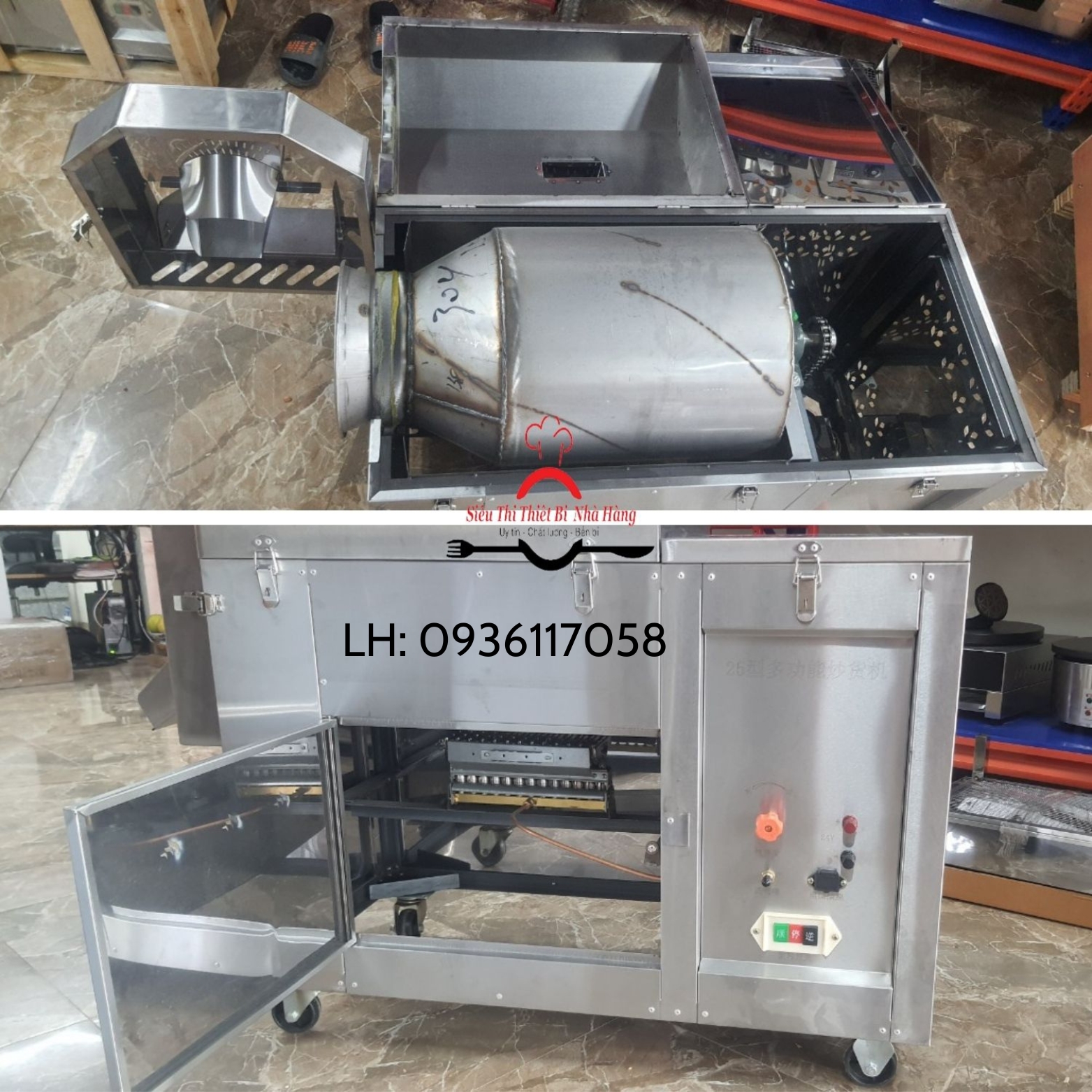 Máy rang hạt nông sản inox cao cấp, chính hãng BẮC VIỆT