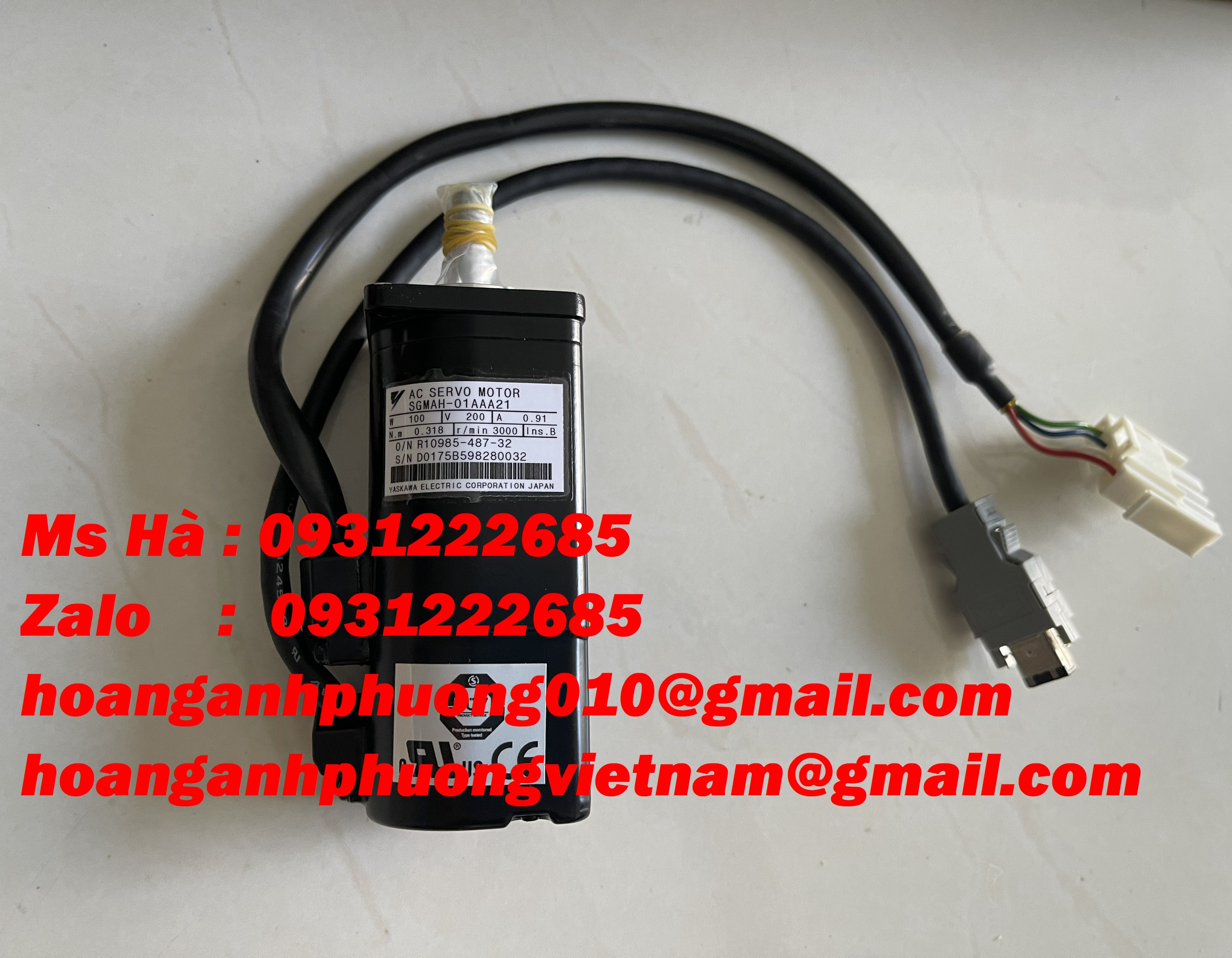 Servo motor yaskawa SGMAH-01AAA21 công suất 100W