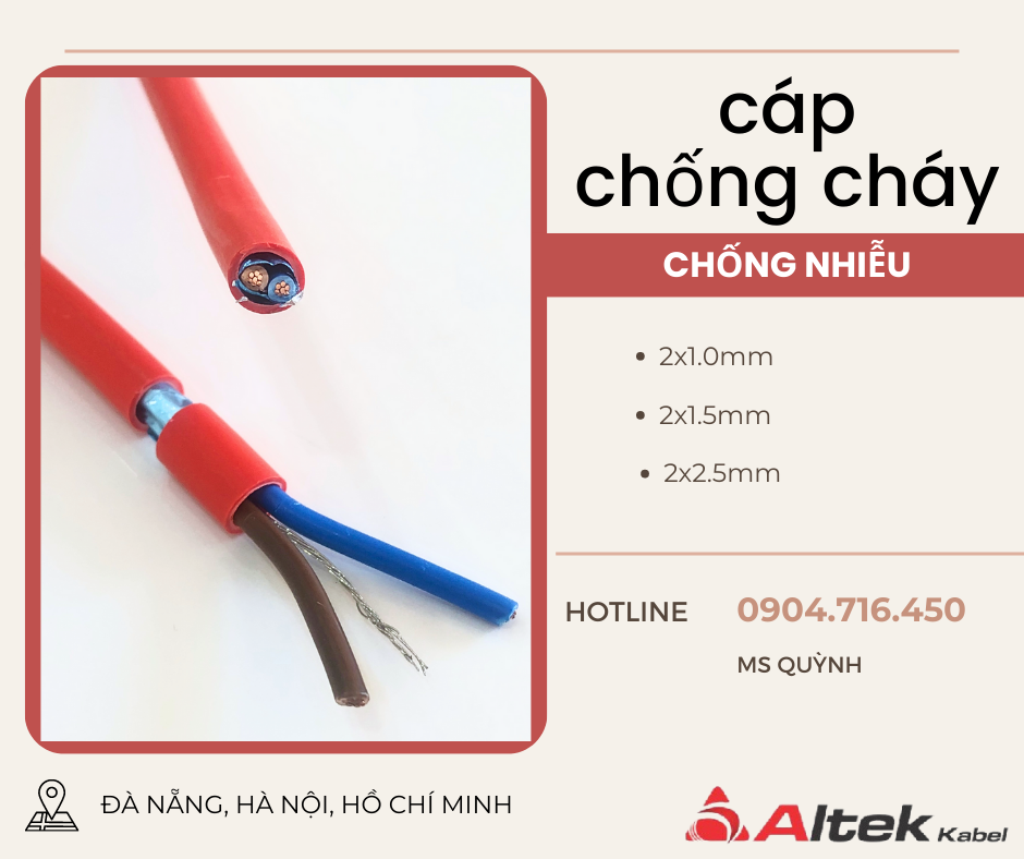 Cáp chống cháy Cu/Fr Altek Kabel Đà Nẵng, Hồ Chí Minh, Hà Nội