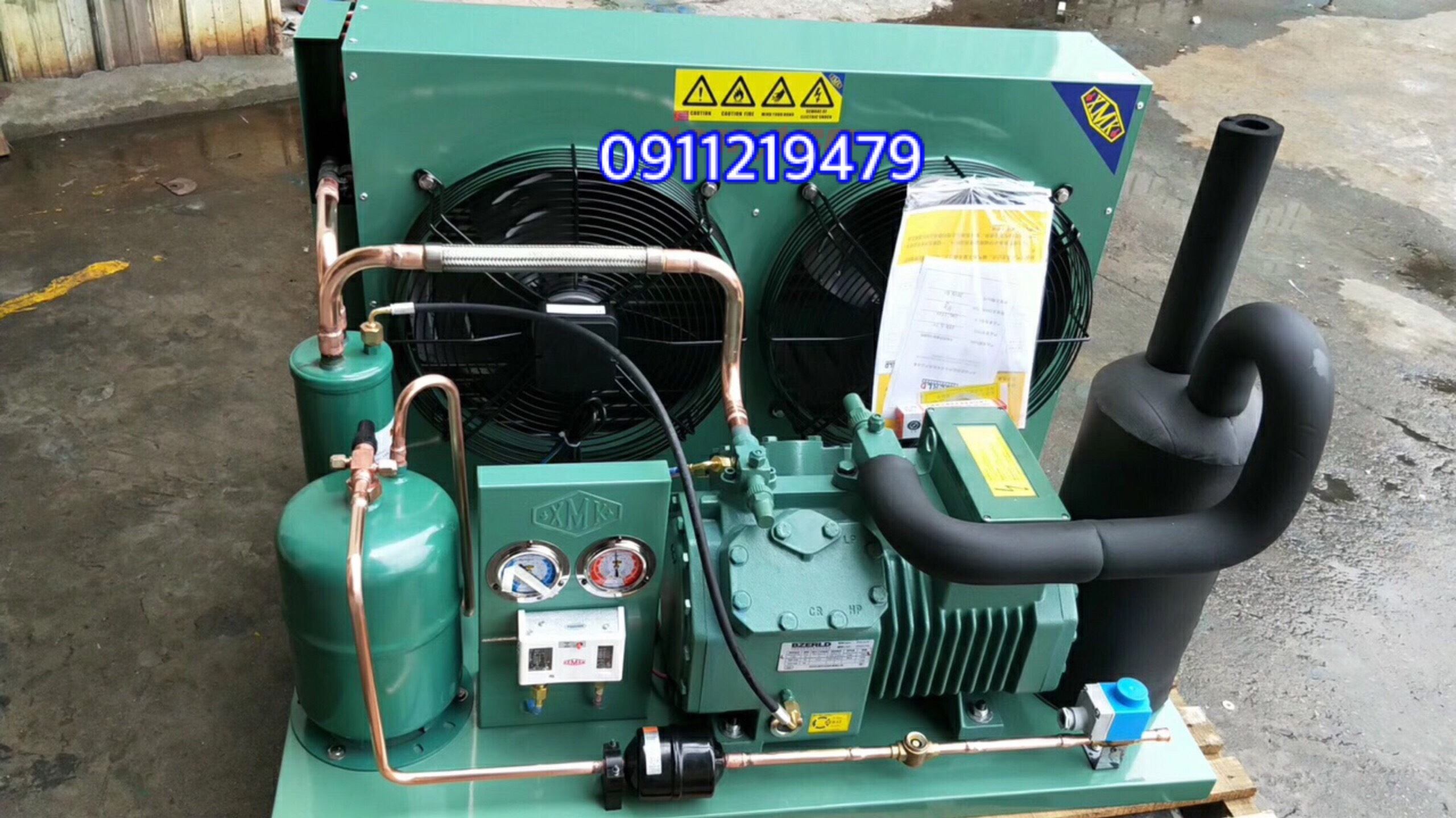 THI CÔNG CỤM MÁY NÉN BITZER 5HP 4DES-5 cho kho lạnh