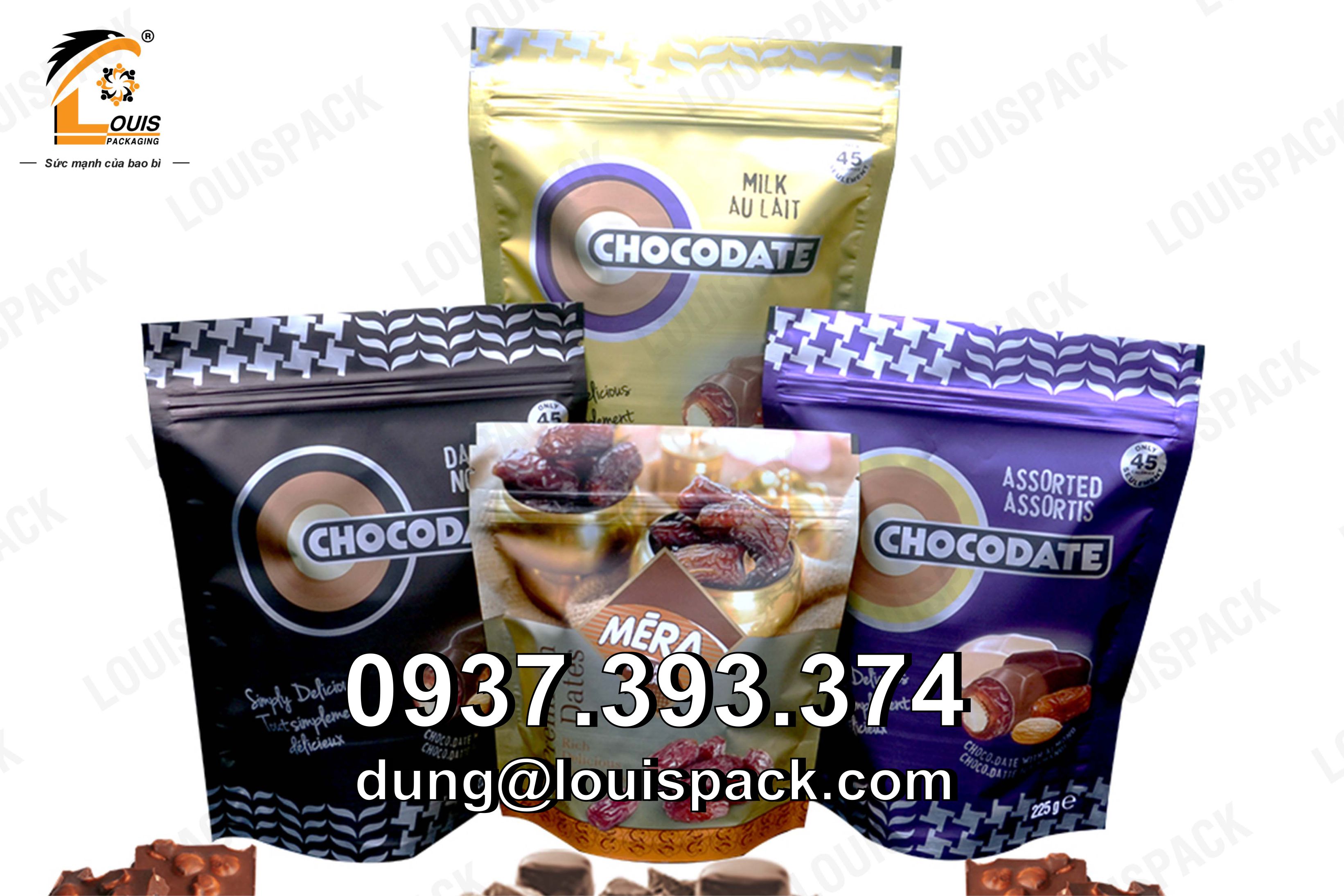 Bao bì màng ghép đựng trái cây sấy, thực phẩm tươi sống