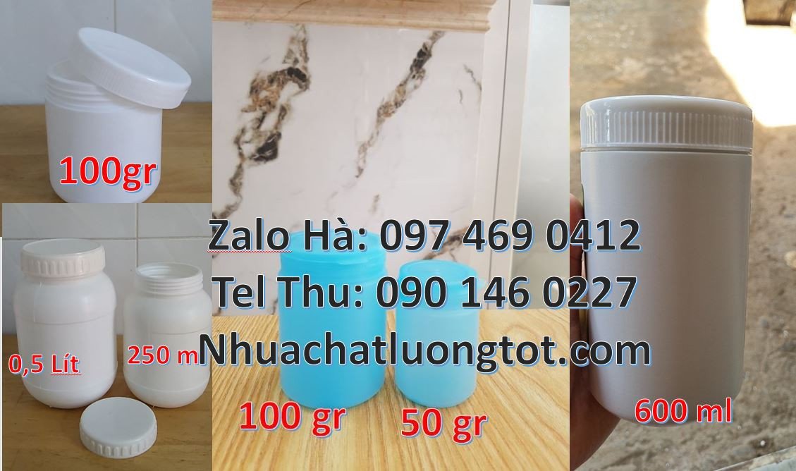 Bán hũ nhựa 1.5kg đựng thực phẩm nước uống,hũ nhựa 1kg đựng  hóa chất