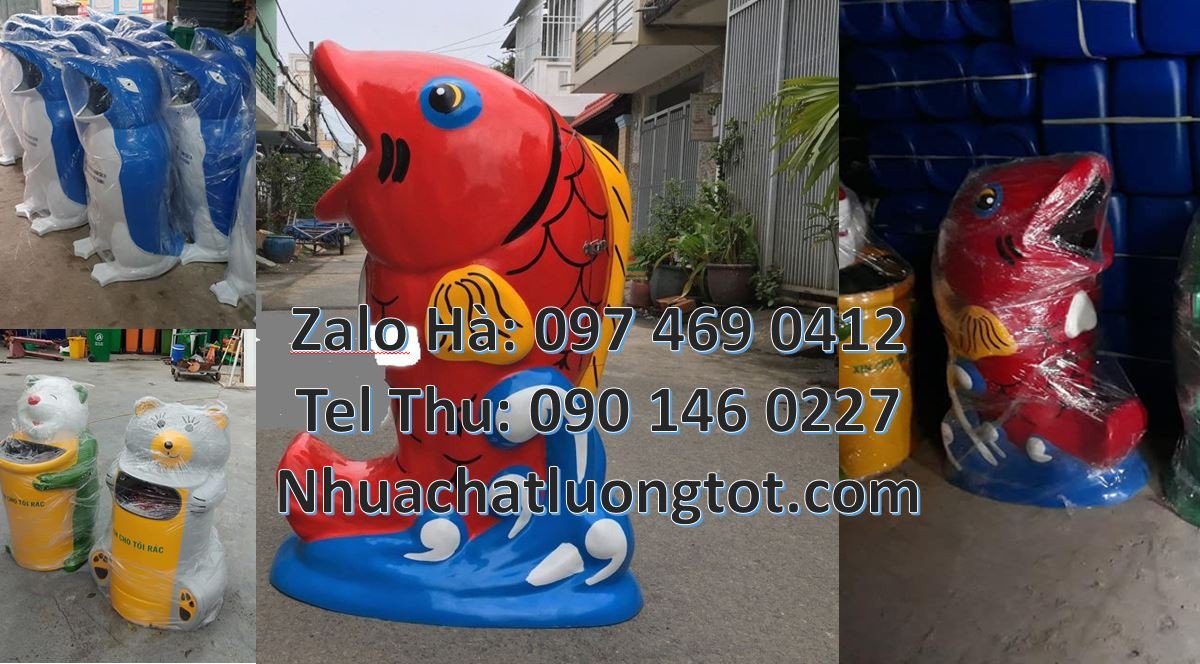 Bán thùng rác hình con vật giá rẻ,thùng rác hình con gấu trúc xinh xắn