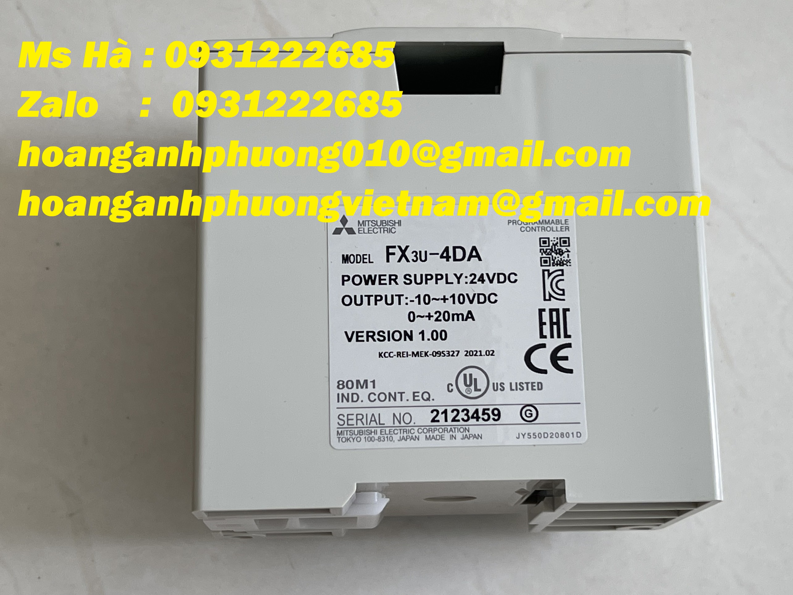 Giá cạnh tranh dòng Mitsubishi FX3U-4DA - Công Ty Hoàng Anh Phương