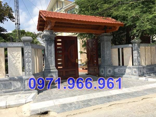 mẫu cổng đá tự nhiên đẹp bán long an - cổng tam quan 678