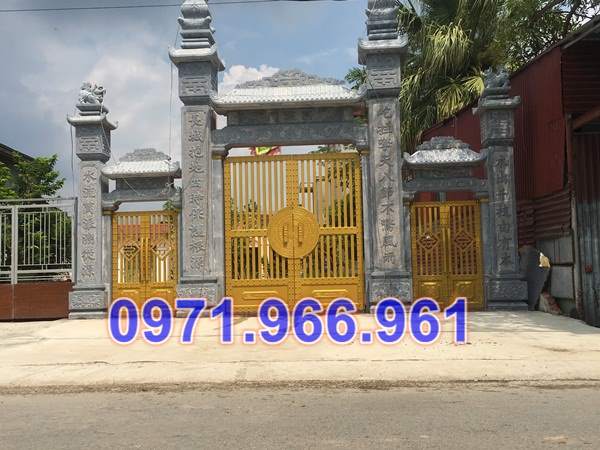 mẫu cổng đá tự nhiên đẹp bán long an - cổng tam quan 678