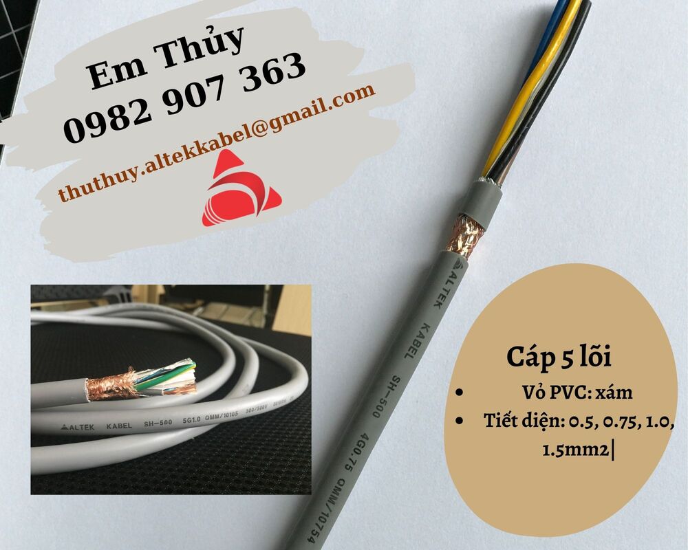 Cáp điều khiển SH 500 Altek Kabel 5 lõi