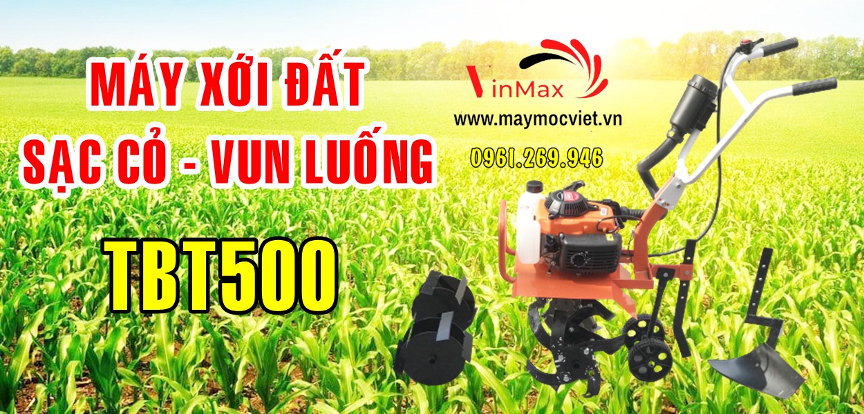 Máy làm cỏ, vun luống ngô, máy xới đất Turbo TBT500 động cơ 4 thì