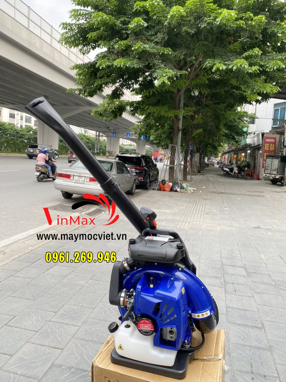 Máy thổi lá cây cao su, bụi đường Sumo 3000 công suất 3kw siêu khỏe