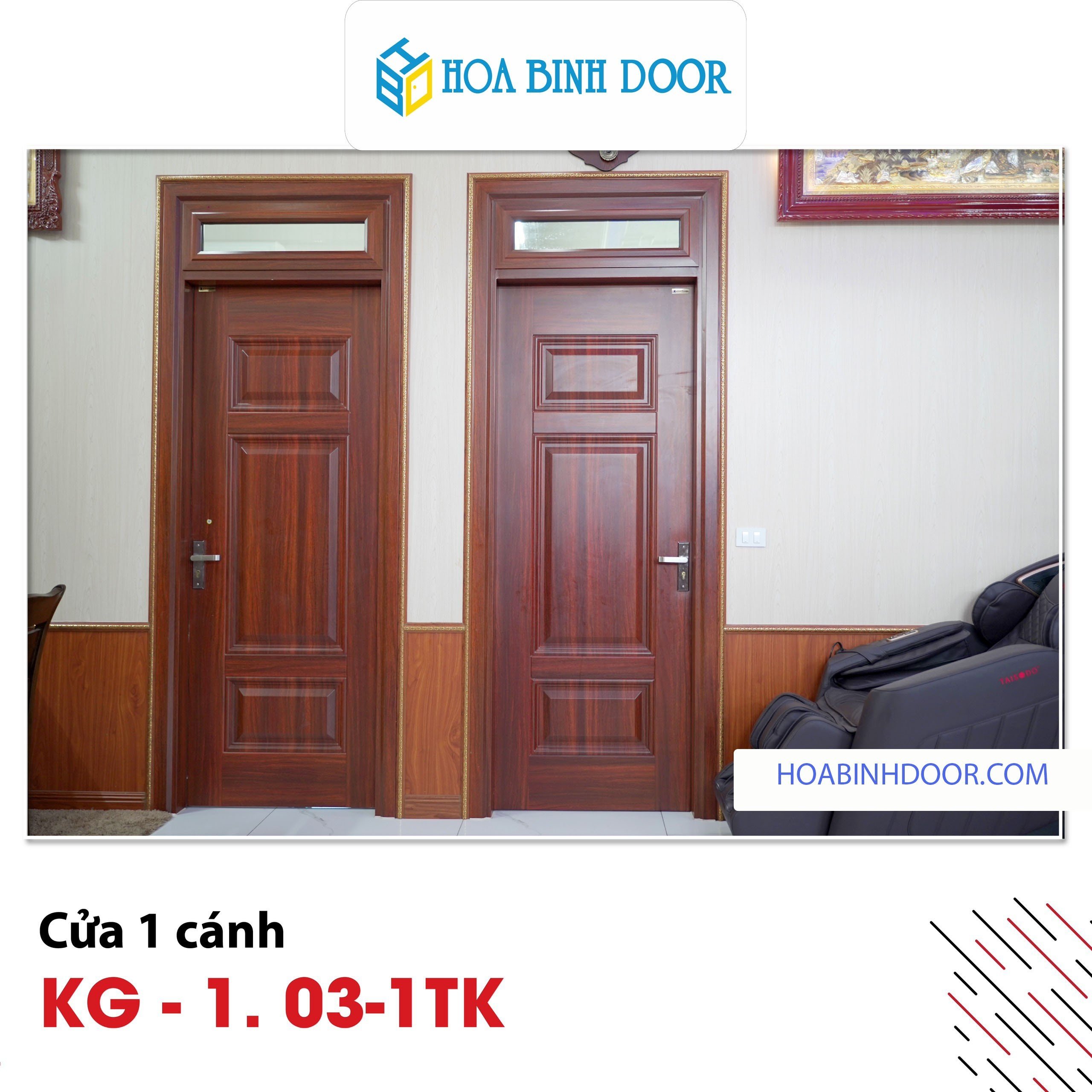 Cửa thép vân gỗ tại Quận 12 - Mẫu cửa chống nắng tốt