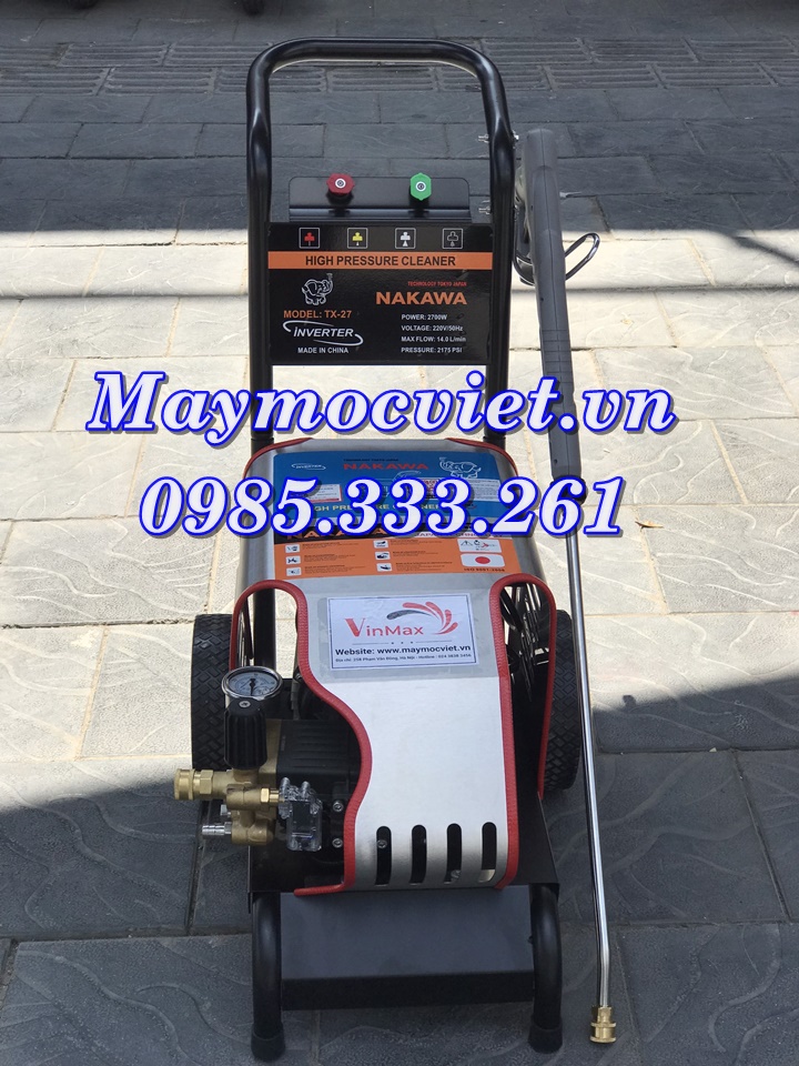 Máy rửa xe cao áp 2.7KW NAKAWA TX27 - bảo hành 12 tháng