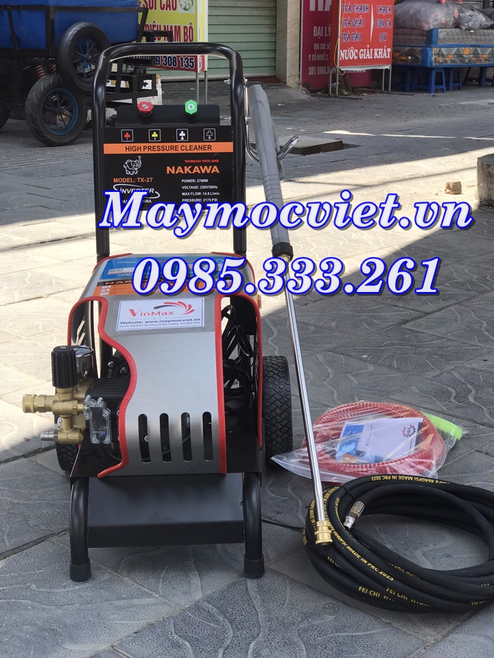 Máy rửa xe cao áp 2.7KW NAKAWA TX27 - bảo hành 12 tháng