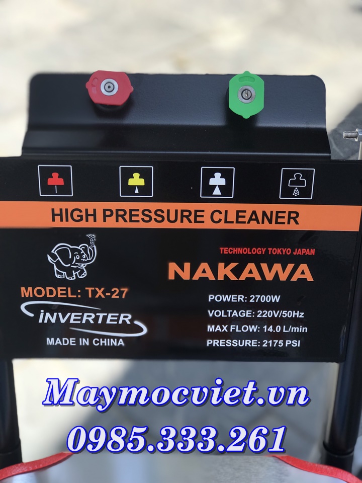 Máy rửa xe cao áp 2.7KW NAKAWA TX27 - bảo hành 12 tháng