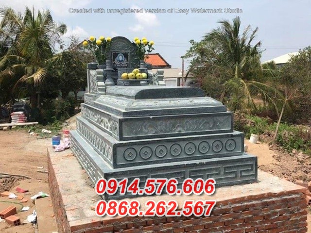63 lăng mộ đá xanh một mái bán thanh hoá cao cấp đơn giản