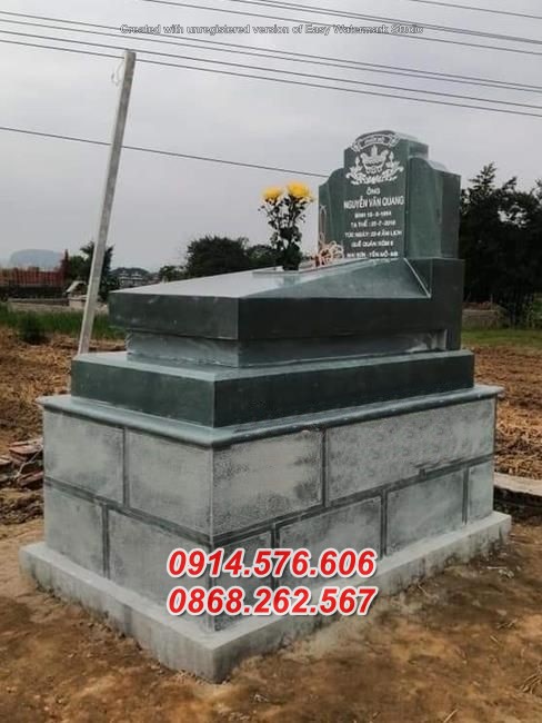 63 lăng mộ đá xanh một mái bán thanh hoá cao cấp đơn giản