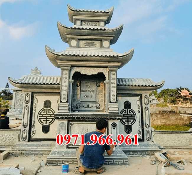khu lăng mộ gia tộc dòng họ đá xanh đẹp bán đồng nai 3433