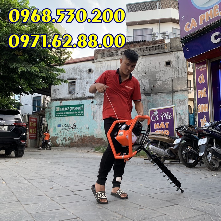 Mua 1 được 2 - Máy khoan đất , đào hố Patelo ED520 tặng kèm mũi khoan