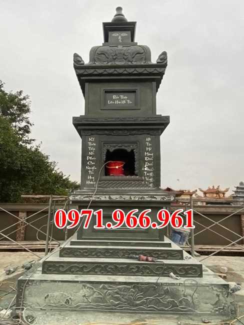 mẫu mộ tháp sư bằng đá xanh để tro cốt đẹp bán tiền giang 4545