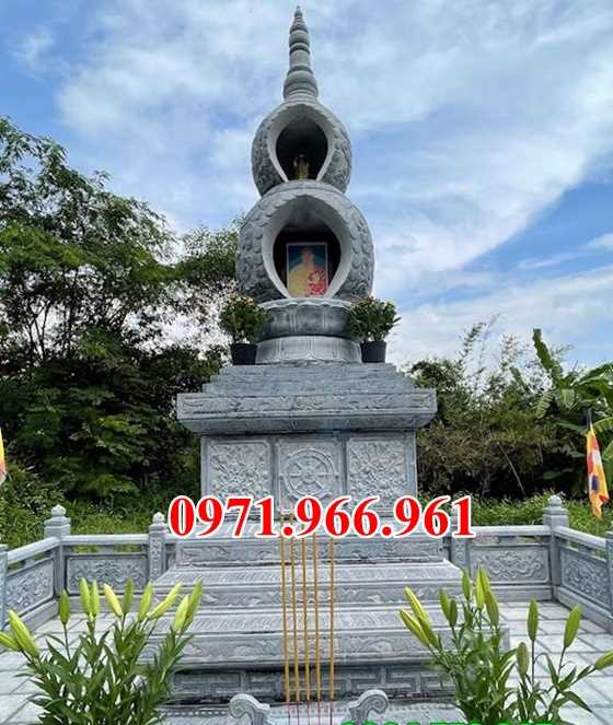 mẫu mộ tháp sư bằng đá xanh để tro cốt đẹp bán tiền giang 4545