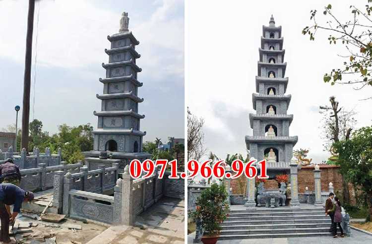 mẫu mộ tháp sư bằng đá xanh để tro cốt đẹp bán tiền giang 4545