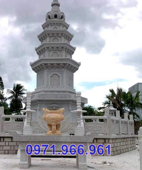 mẫu mộ tháp chùa bằng đá để tro cốt đẹp bán vĩnh long 5655