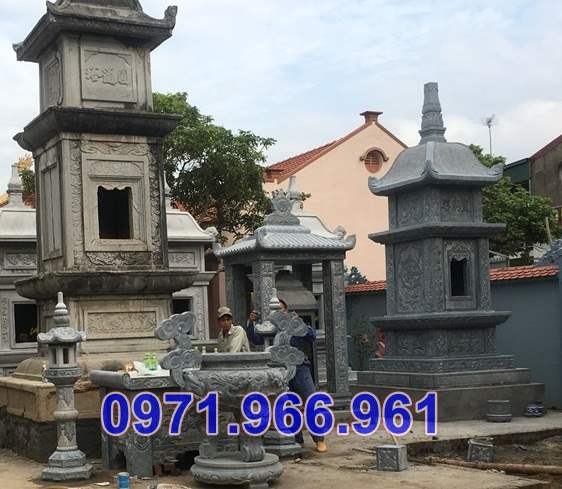 mẫu mộ tháp chùa bằng đá để tro cốt đẹp bán vĩnh long 5655