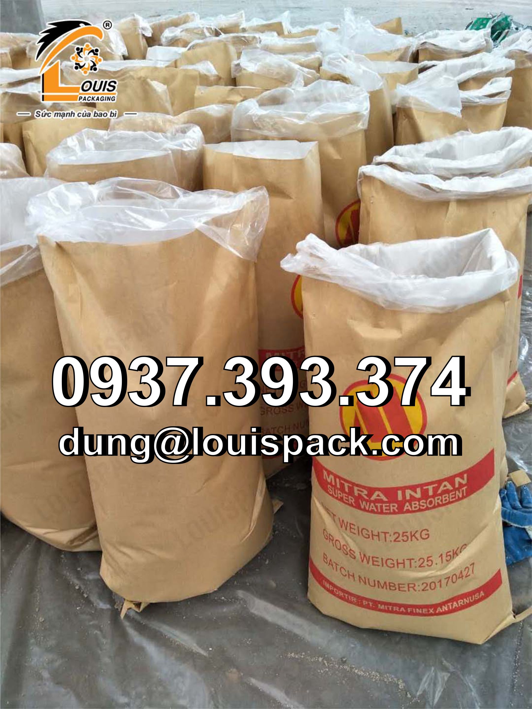 Bao giấy KP đựng hạt nhựa
