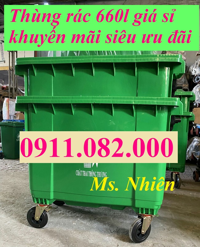 Th2ung rác 120l 240l 660l giá rẻ- thùng rác nhựa