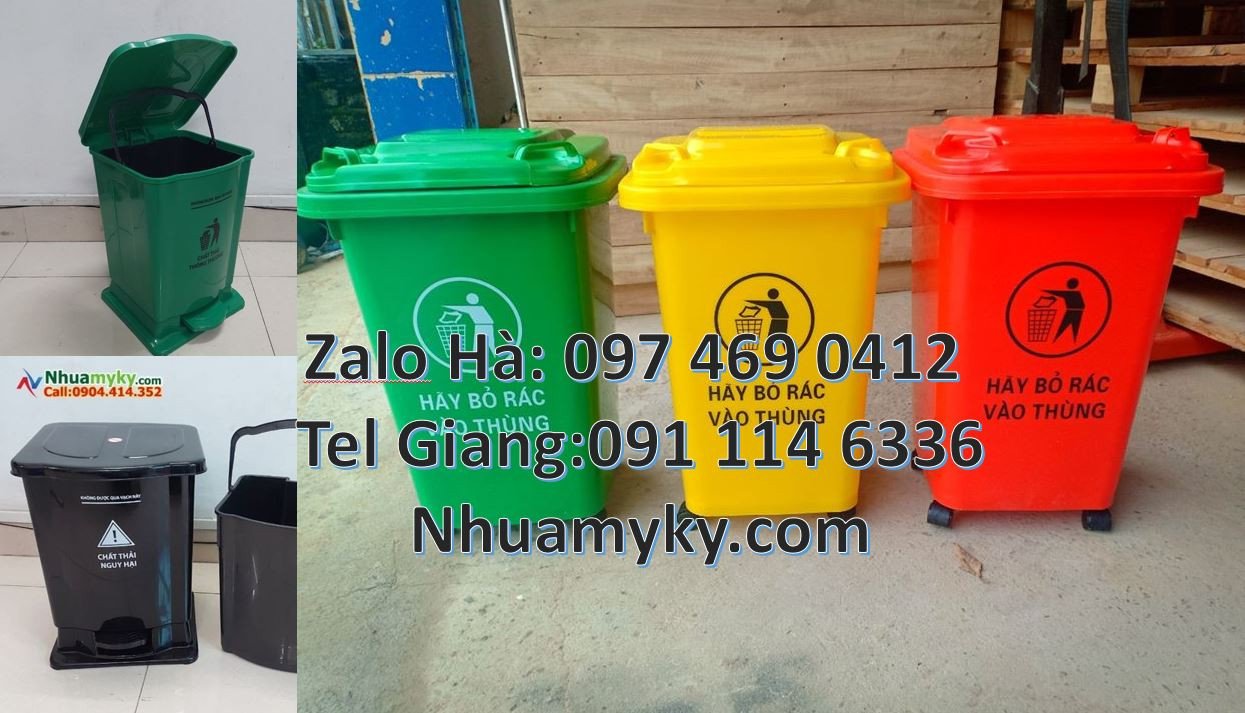 Bán thùng rác y tế 15l có nắp đậy đạp chân,thùng rác y tế 60l giá rẻ